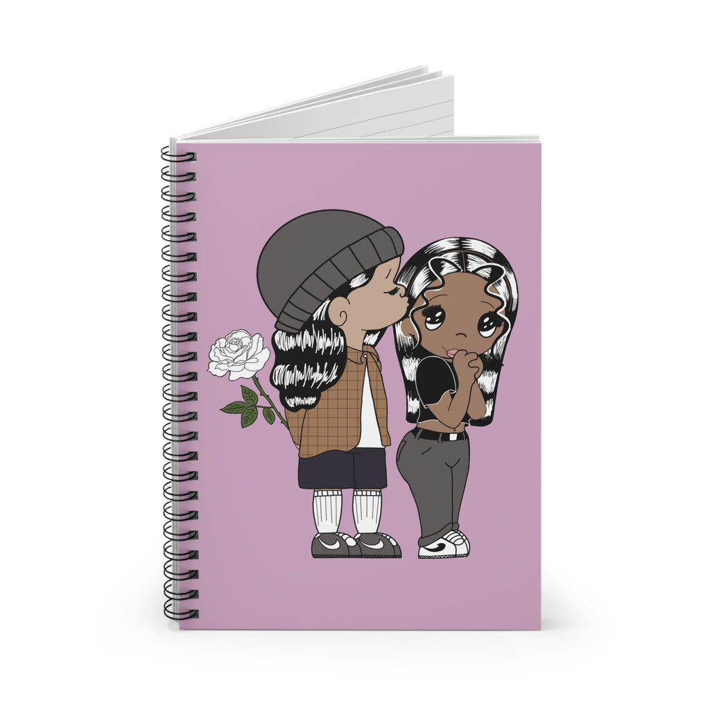 Kiss with a Rose Spiral Notebook - Ruled Line