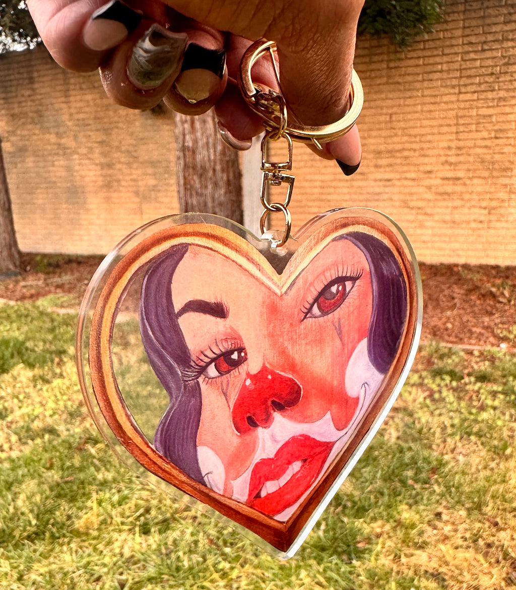 Acrylic Payasita Heart Keychain