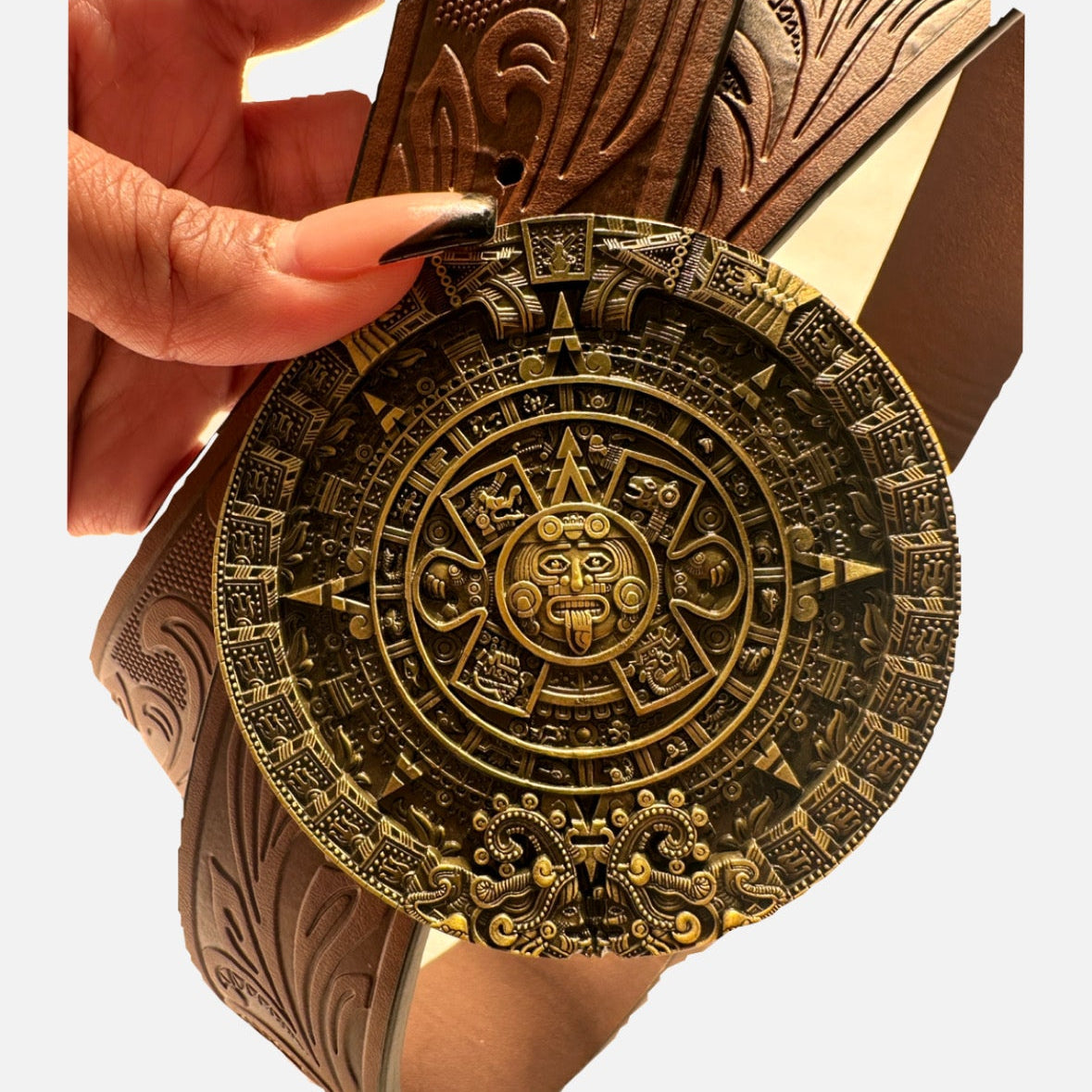 aztec pleather belt