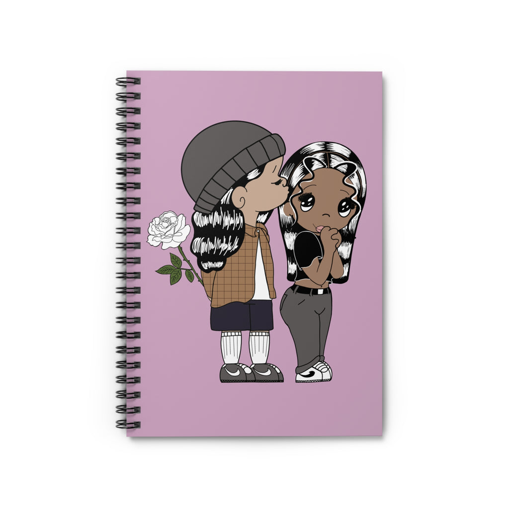 Kiss with a Rose Spiral Notebook - Ruled Line