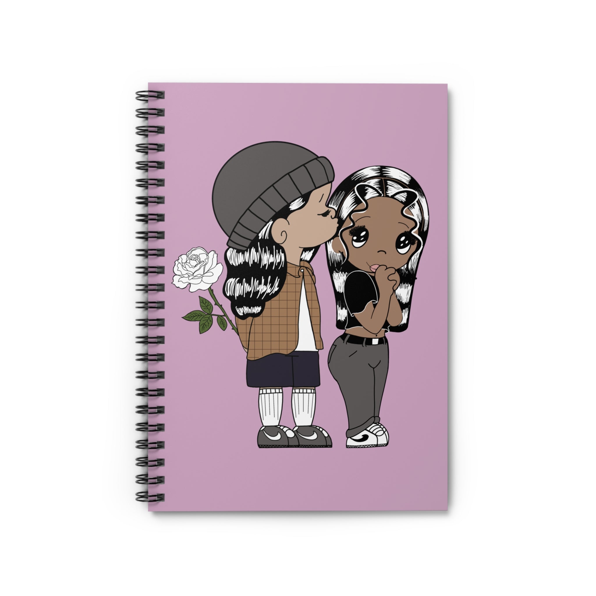 Kiss with a Rose Spiral Notebook - Ruled Line