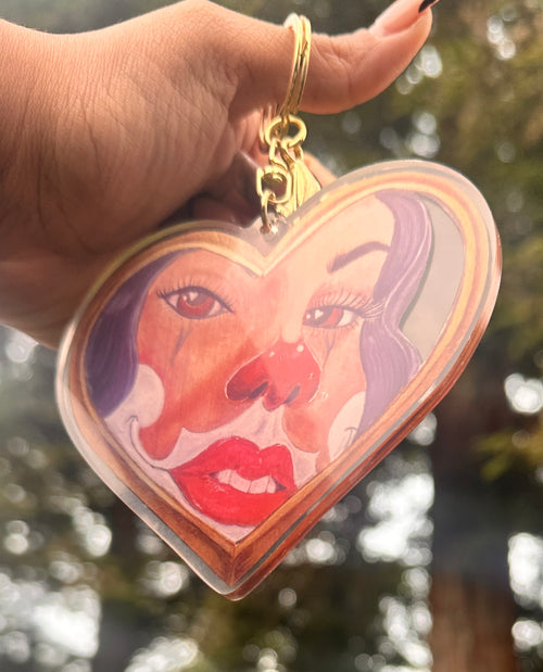 Acrylic Payasita Heart Keychain