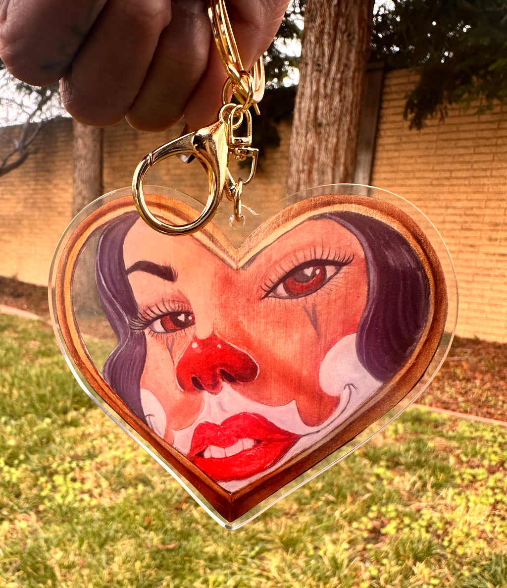 Acrylic Payasita Heart Keychain