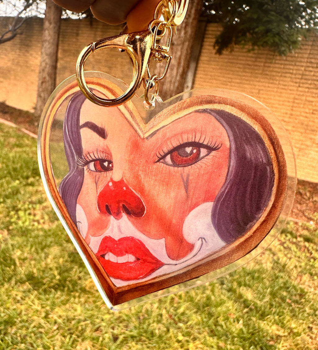 Acrylic Payasita Heart Keychain