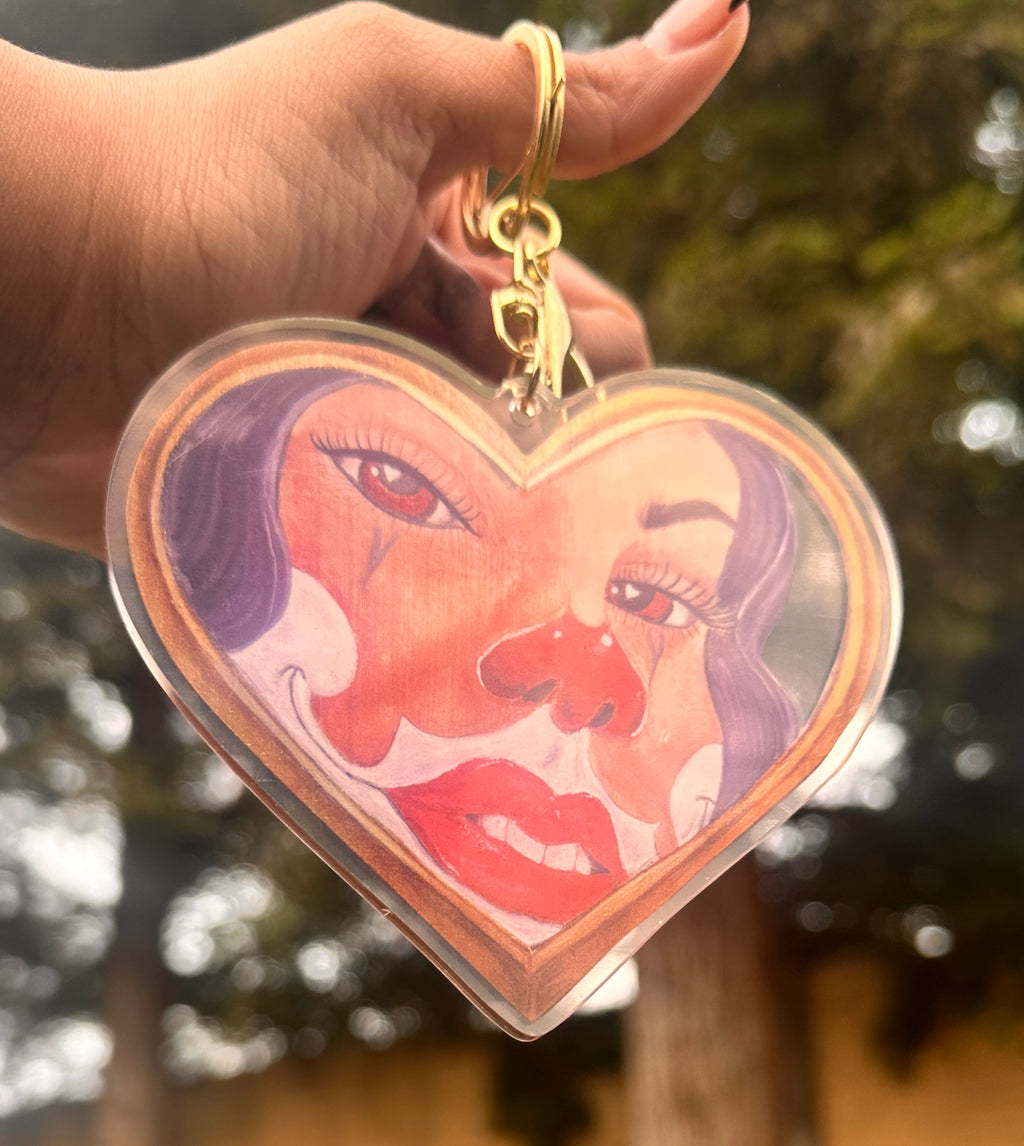 Acrylic Payasita Heart Keychain
